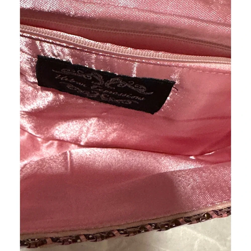 Urban‎ Expressions Pink Iridescent Mesh Chain Strap Evening Clutch Bag